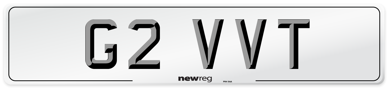 G2 VVT Number Plate from New Reg
